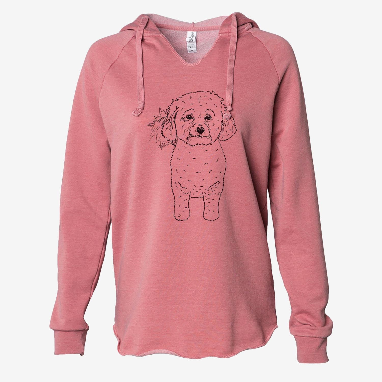 Doodled Neo the Bichon Frise - Cali Wave Hooded Sweatshirt