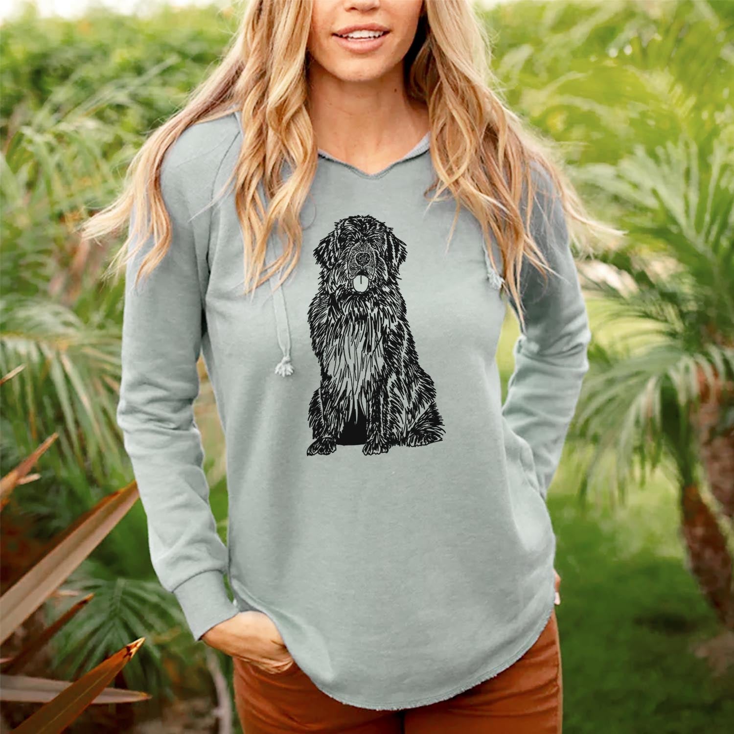 Doodled Newfoundland - Cali Wave Hooded Sweatshirt