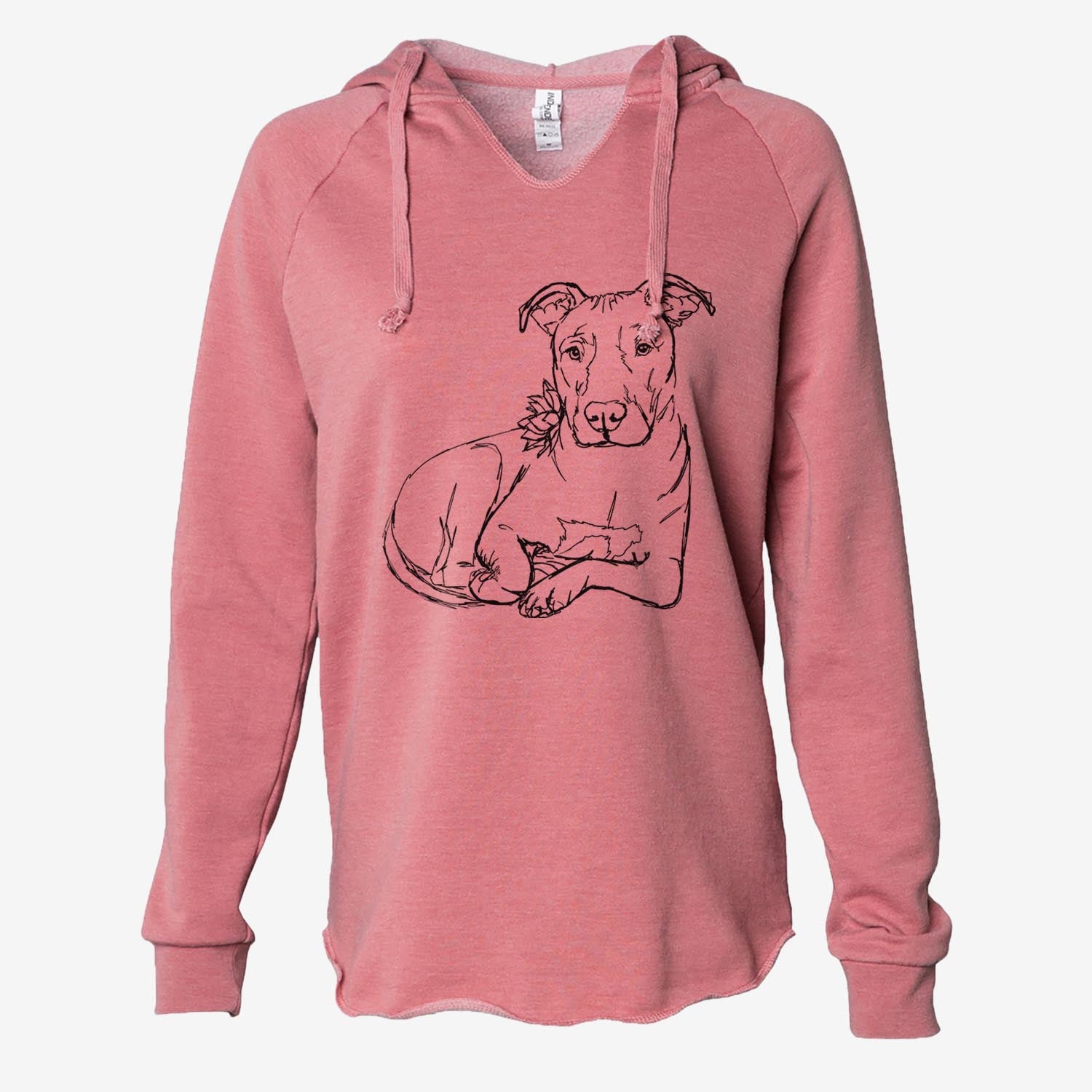 Doodled Nugget the Pitbull - Cali Wave Hooded Sweatshirt