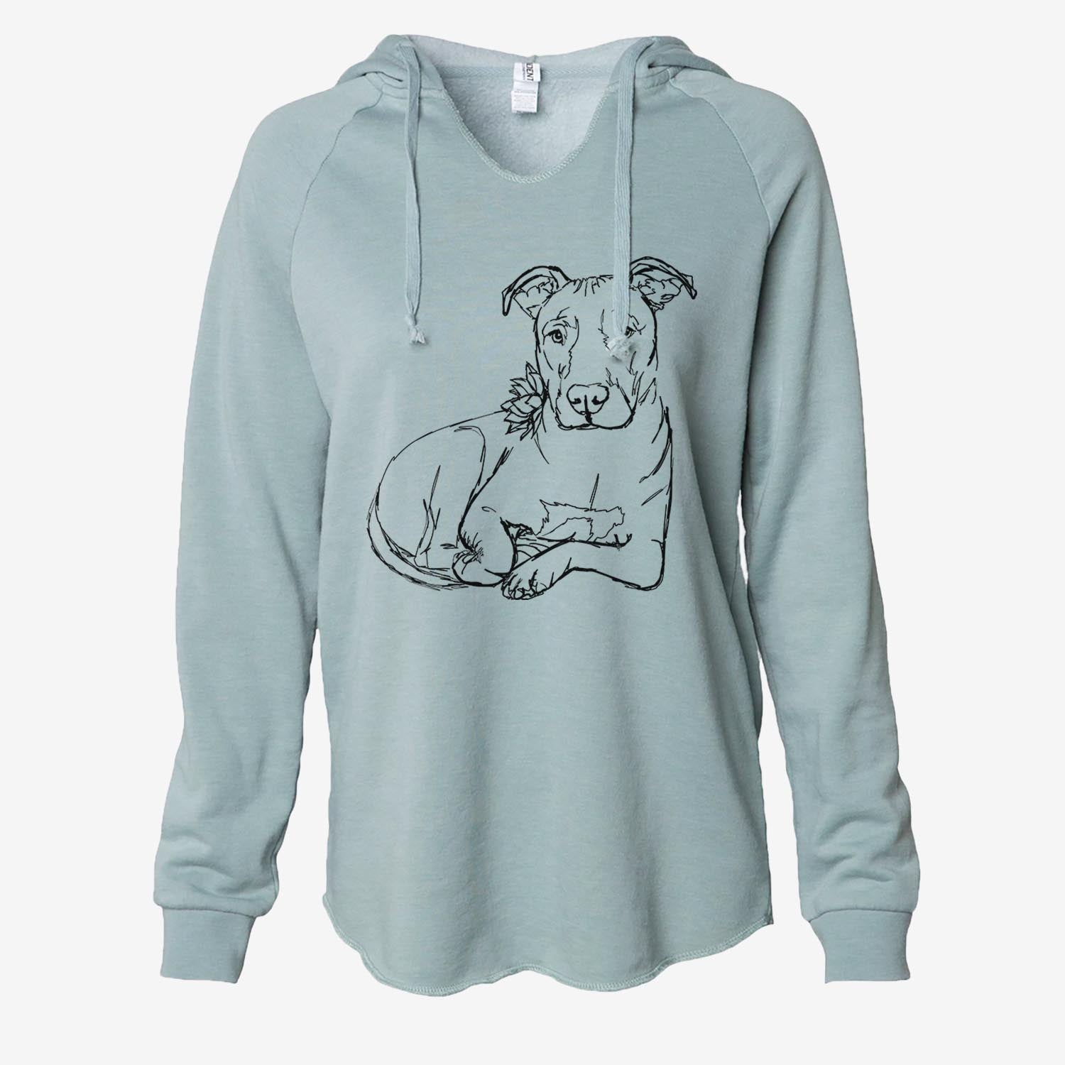 Doodled Nugget the Pitbull - Cali Wave Hooded Sweatshirt