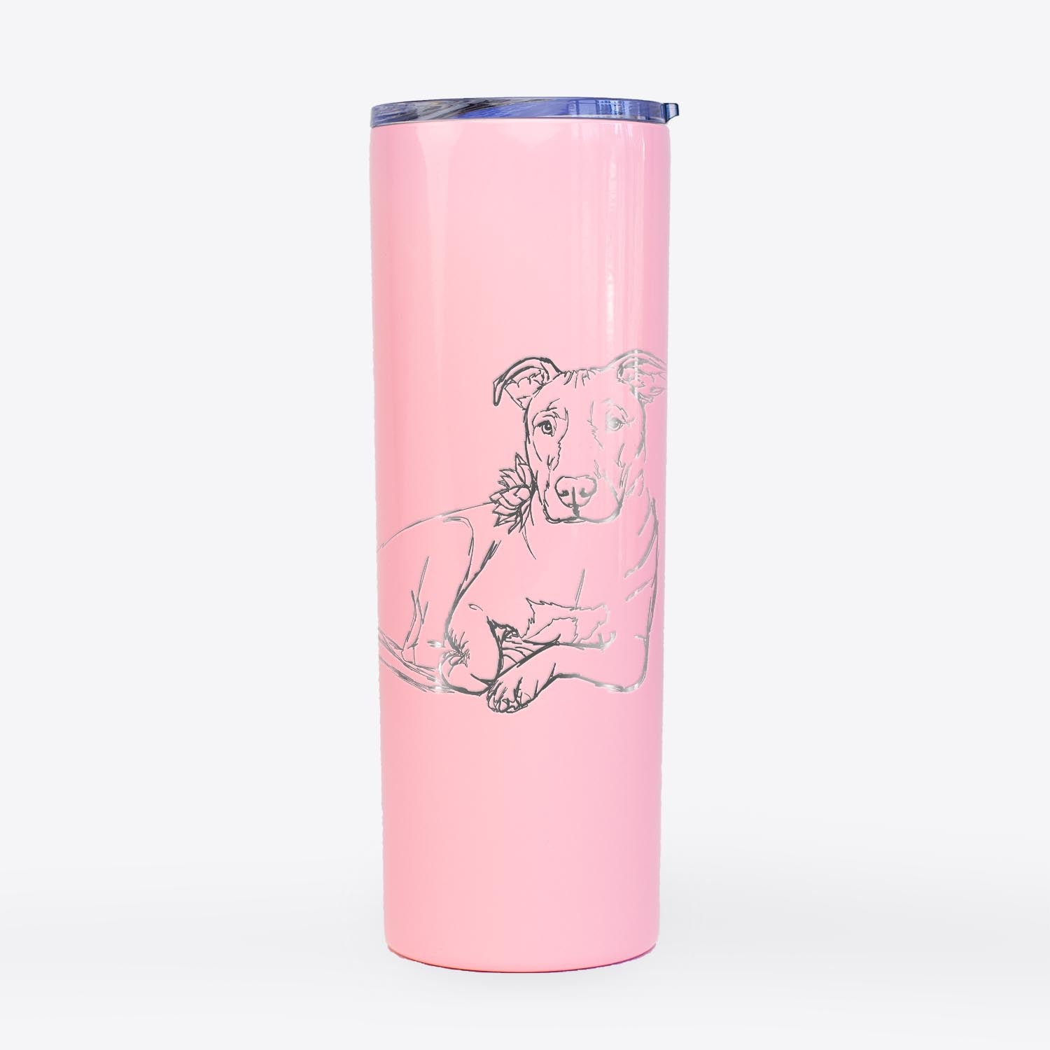 Doodled Nugget the Pitbull - 20oz Skinny Tumbler