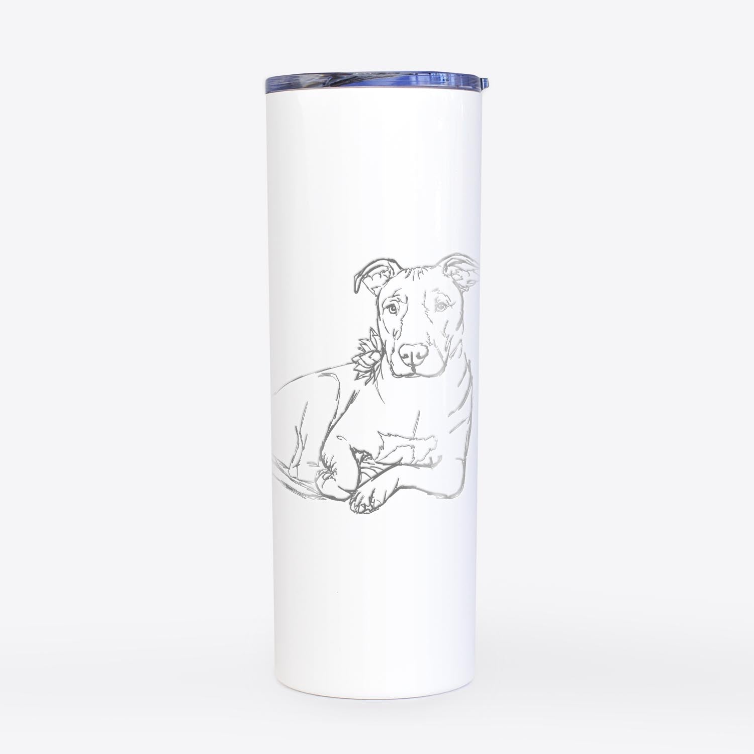 Doodled Nugget the Pitbull - 20oz Skinny Tumbler