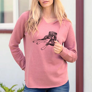 Doodled Penny Lee the Mixed Breed - Cali Wave Hooded Sweatshirt