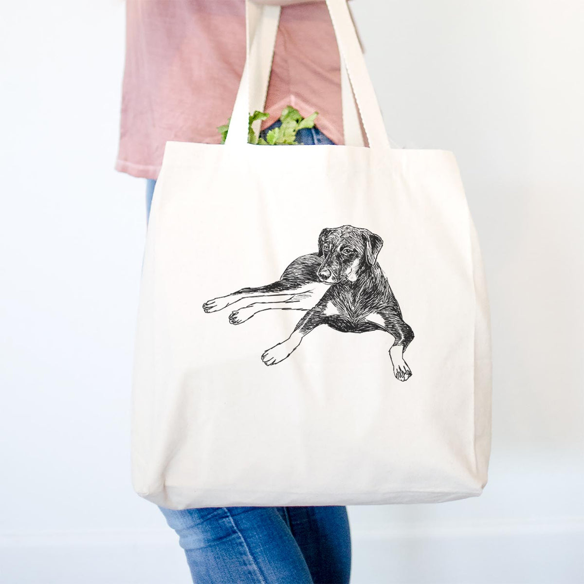 Doodled Penny Lee the Mixed Breed - Tote Bag