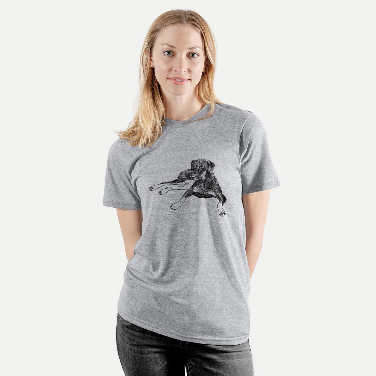 Doodled Penny Lee the Mixed Breed - Unisex Crewneck