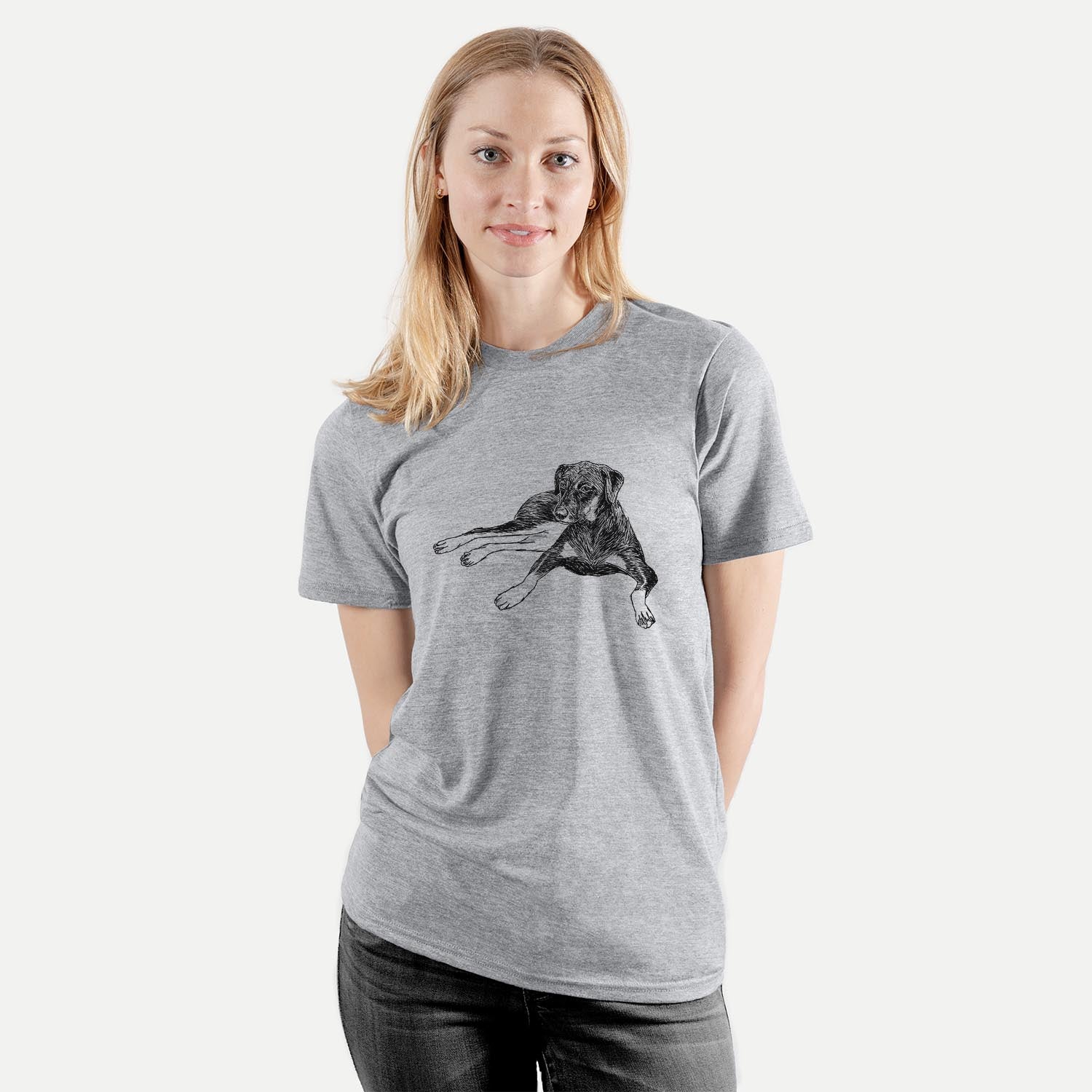 Doodled Penny Lee the Mixed Breed - Unisex Crewneck