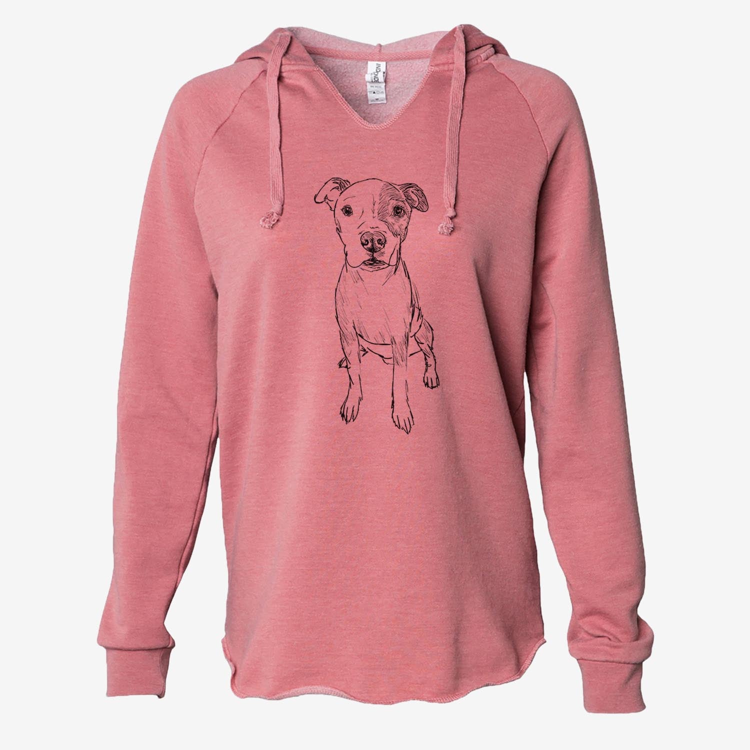 Doodled Peter the Pitbull - Cali Wave Hooded Sweatshirt