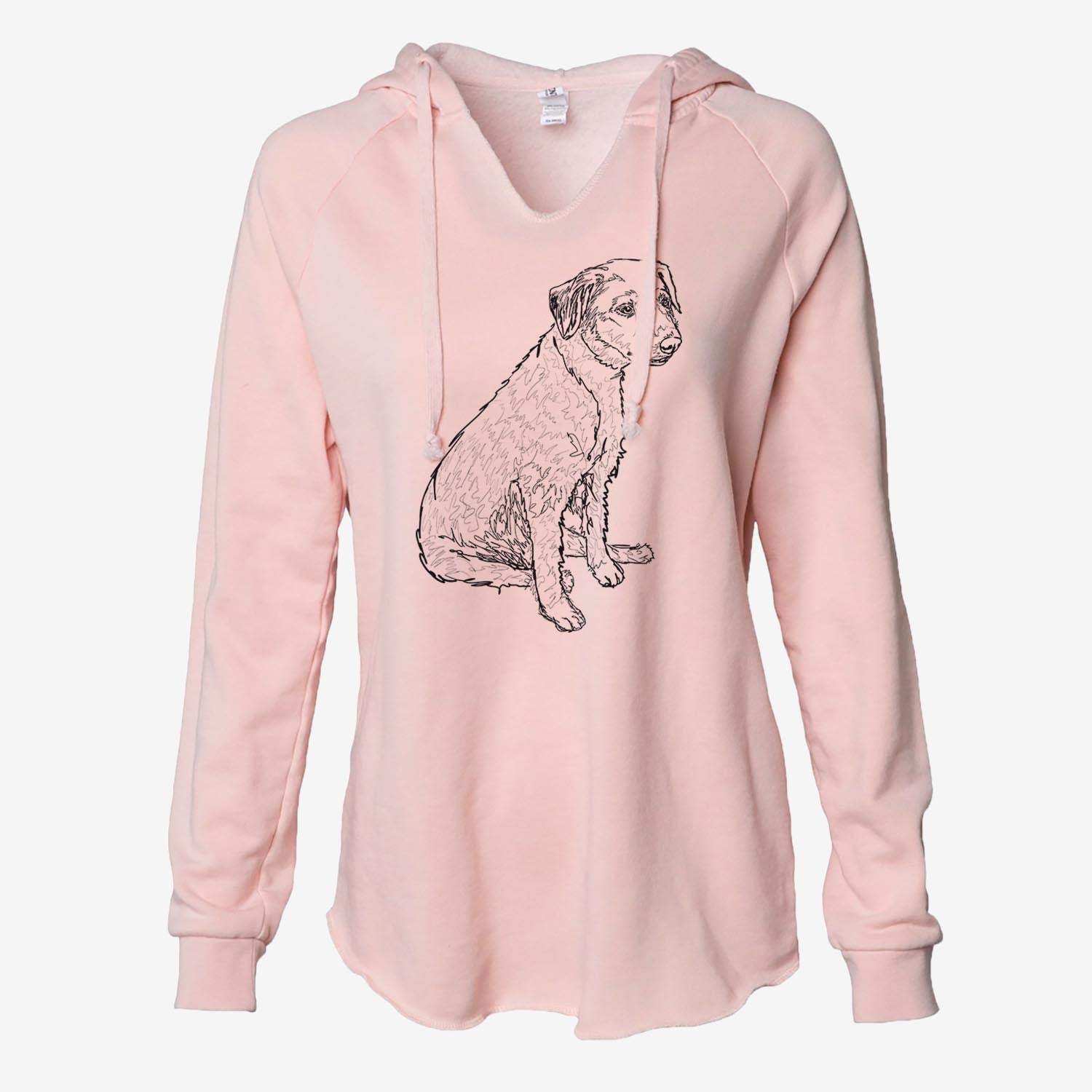 Doodled Poochie the Mixed Breed - Cali Wave Hooded Sweatshirt