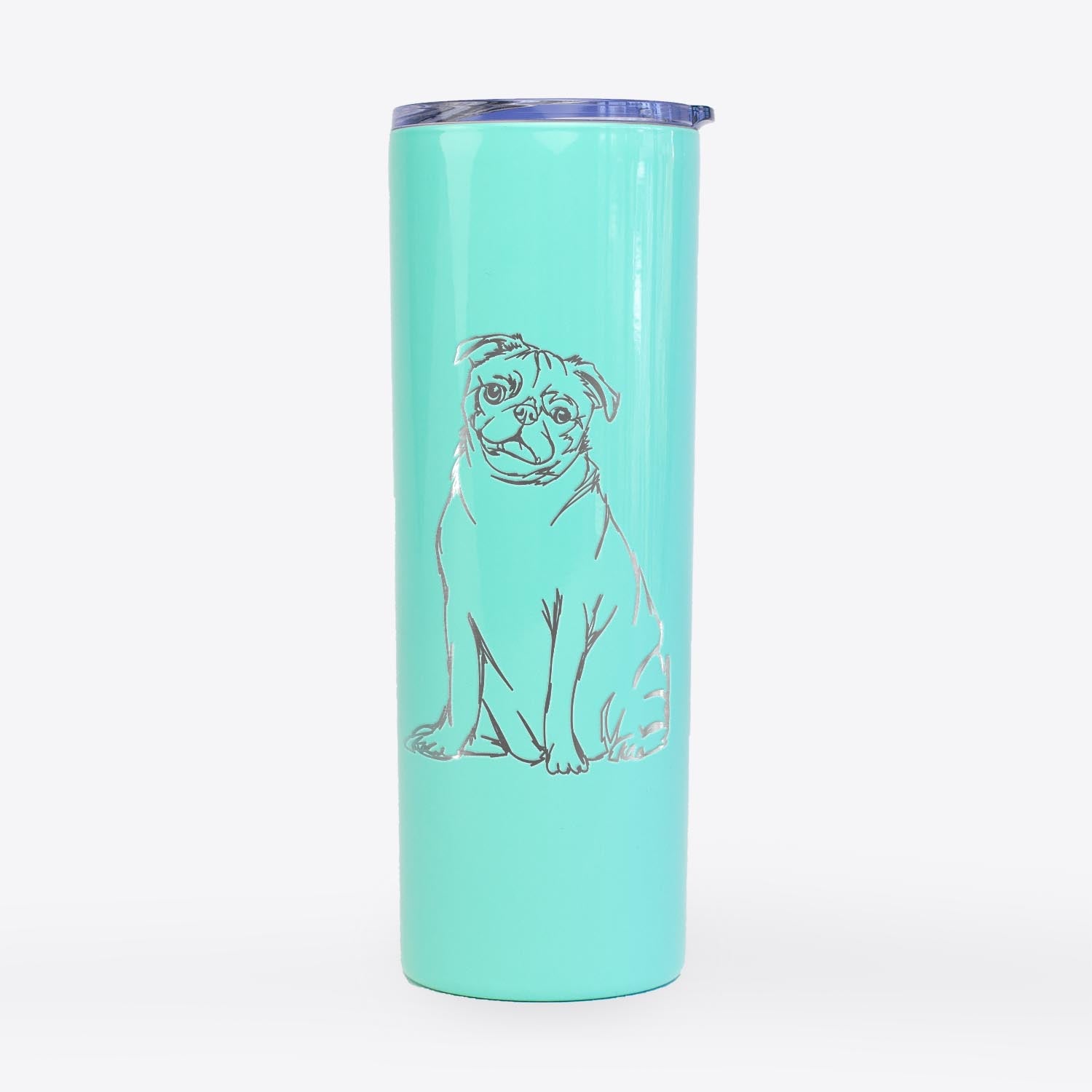 Doodled Pug - 20oz Skinny Tumbler