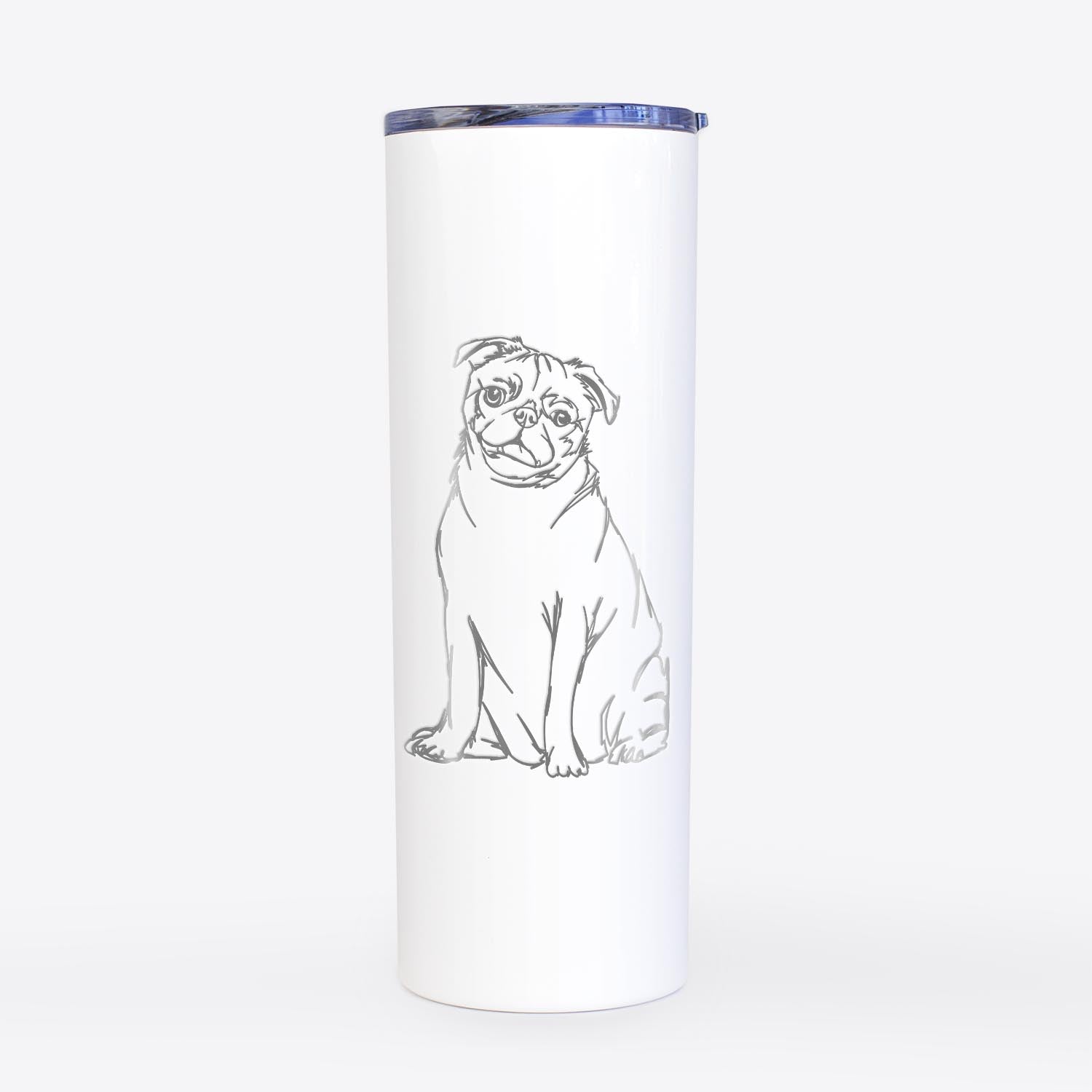 Doodled Pug - 20oz Skinny Tumbler