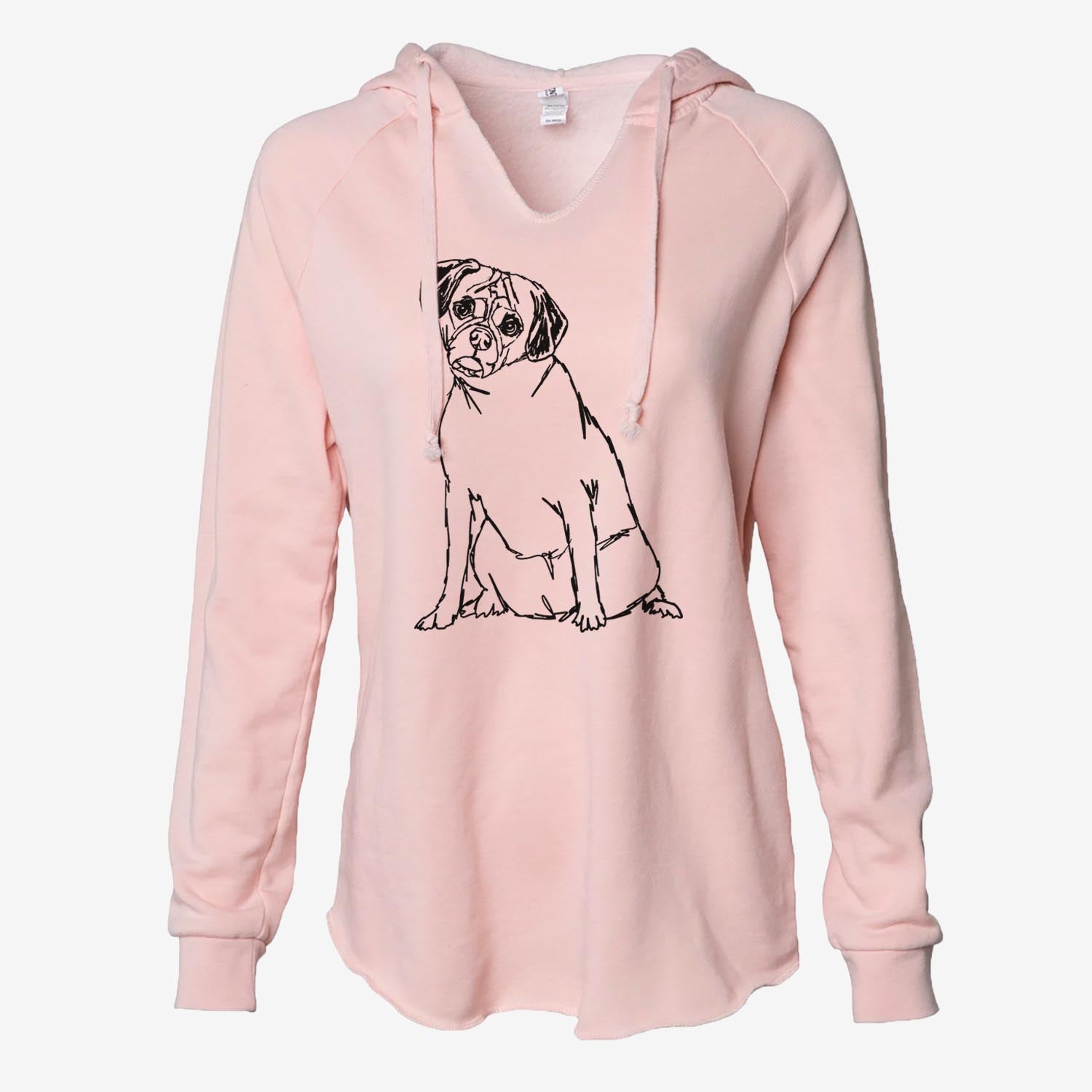 Doodled Puggle - Cali Wave Hooded Sweatshirt