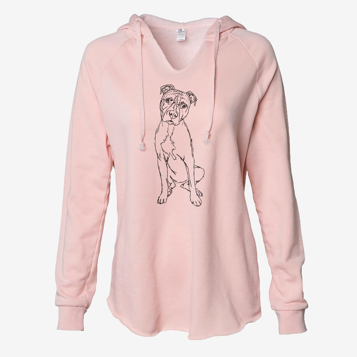 Doodled Reggie the American Staffordshire Terrier - Cali Wave Hooded Sweatshirt