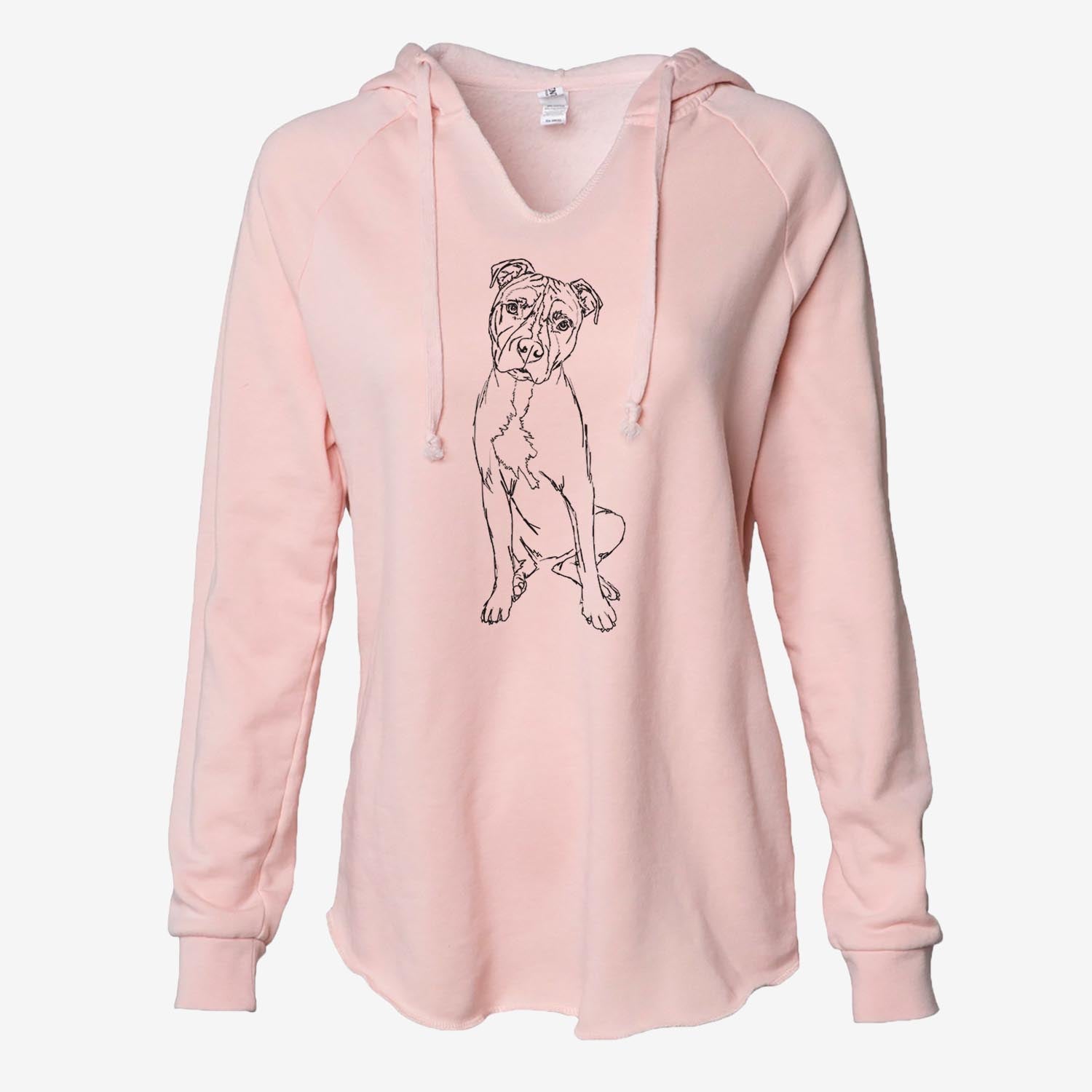 Doodled Reggie the American Staffordshire Terrier - Cali Wave Hooded Sweatshirt