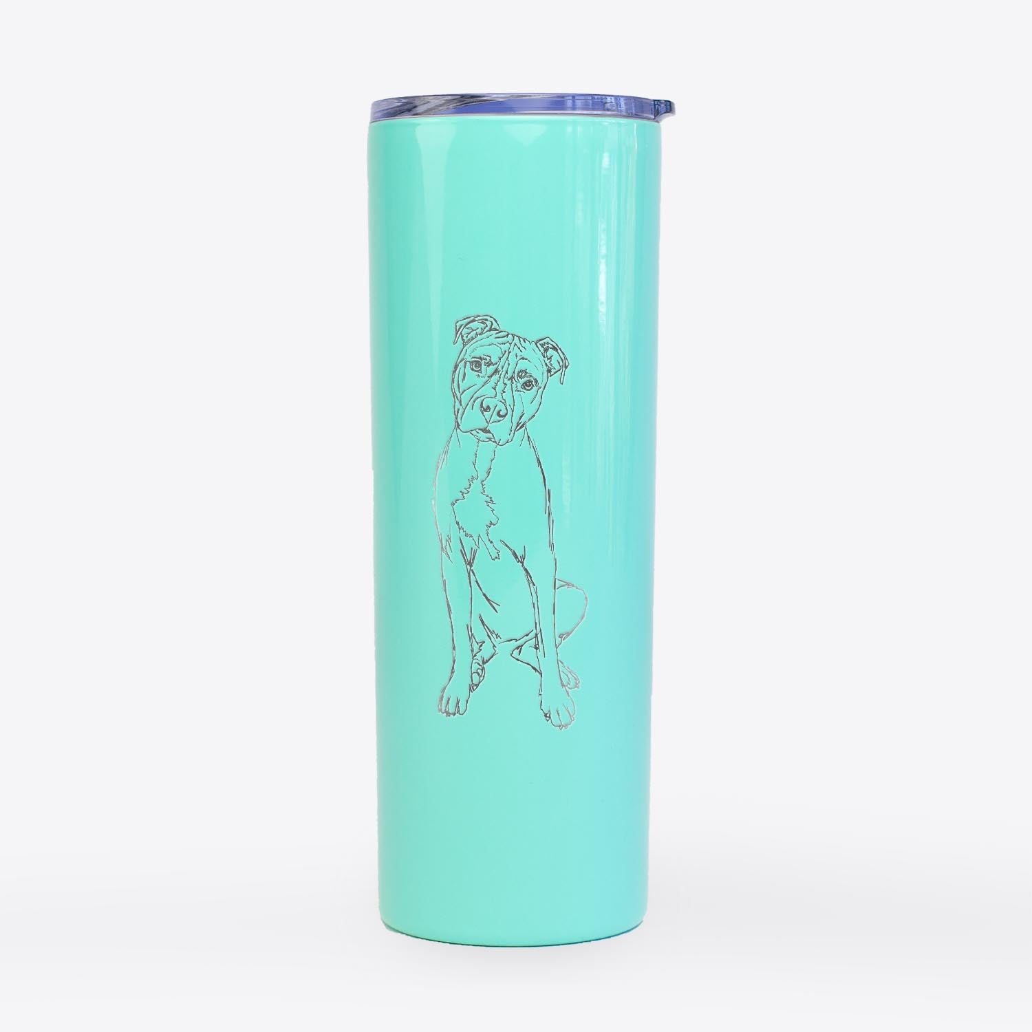 Doodled Reggie the American Staffordshire Terrier - 20oz Skinny Tumbler