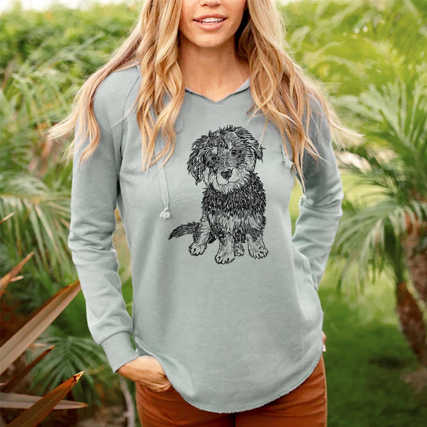 Doodled Remy the Bernedoodle - Cali Wave Hooded Sweatshirt