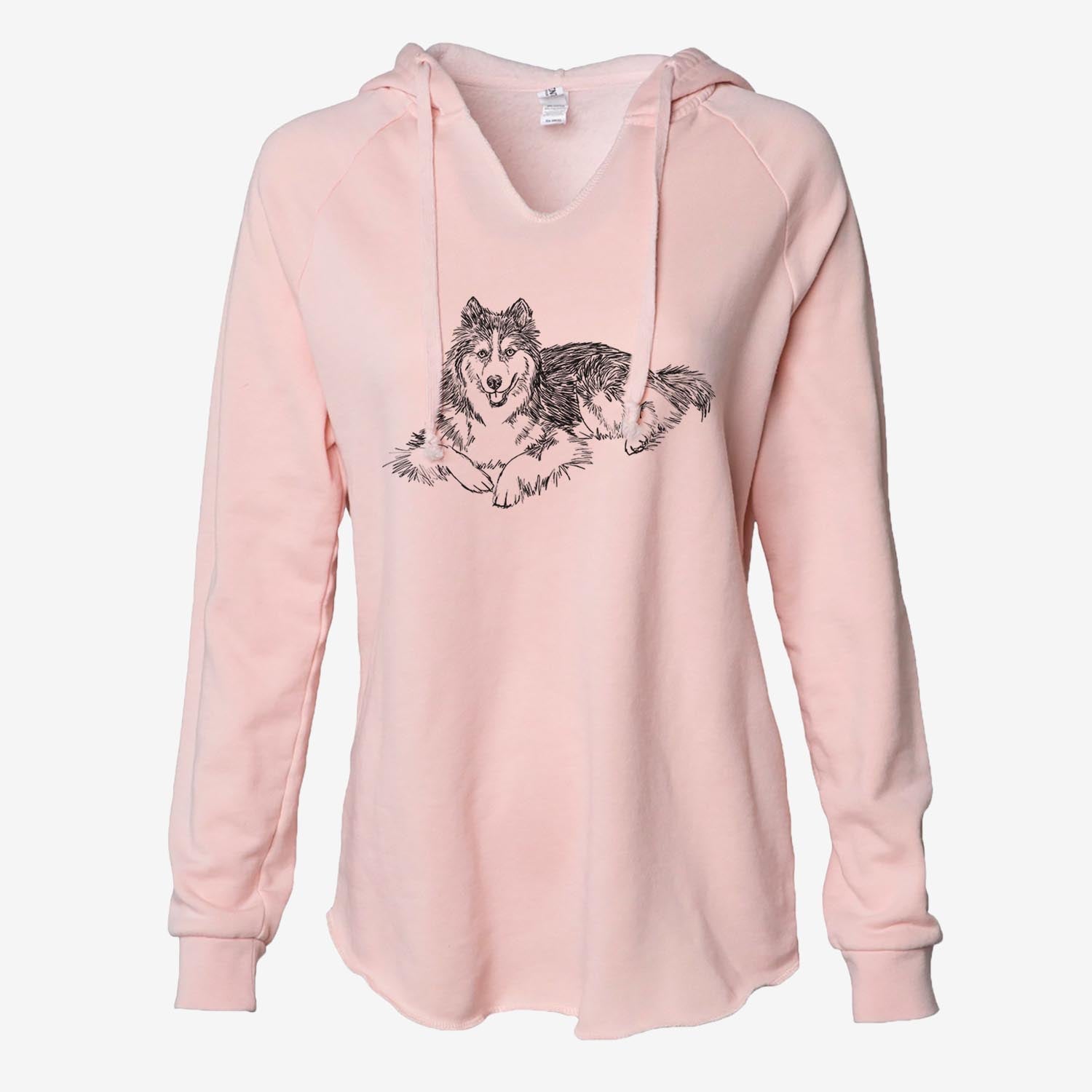 Doodled Ripley the Siberian Husky - Cali Wave Hooded Sweatshirt