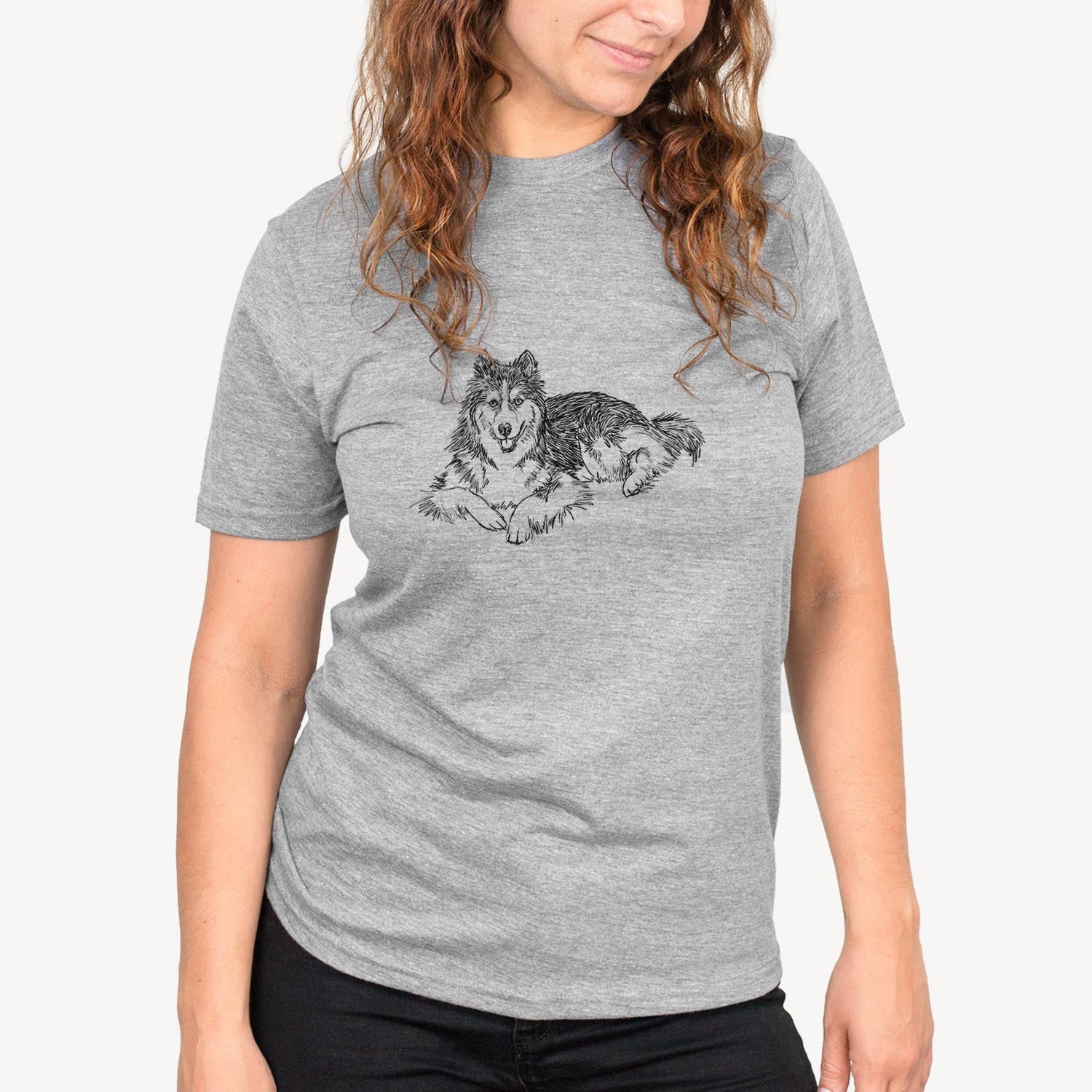 Doodled Ripley the Siberian Husky - Unisex Crewneck
