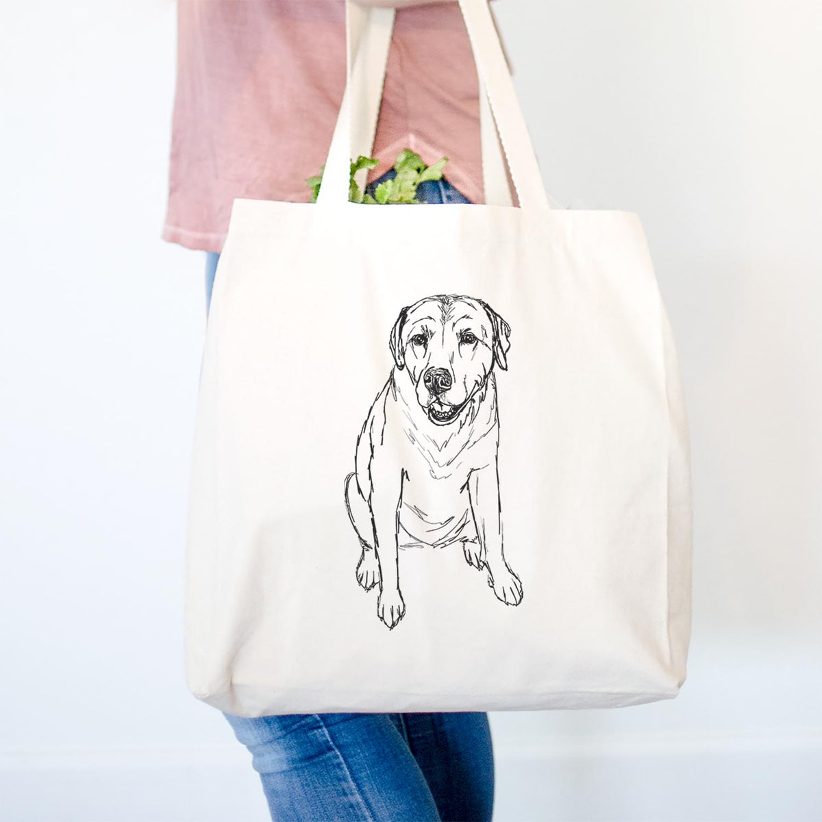 Doodled Rocky the Yellow Lab - Tote Bag