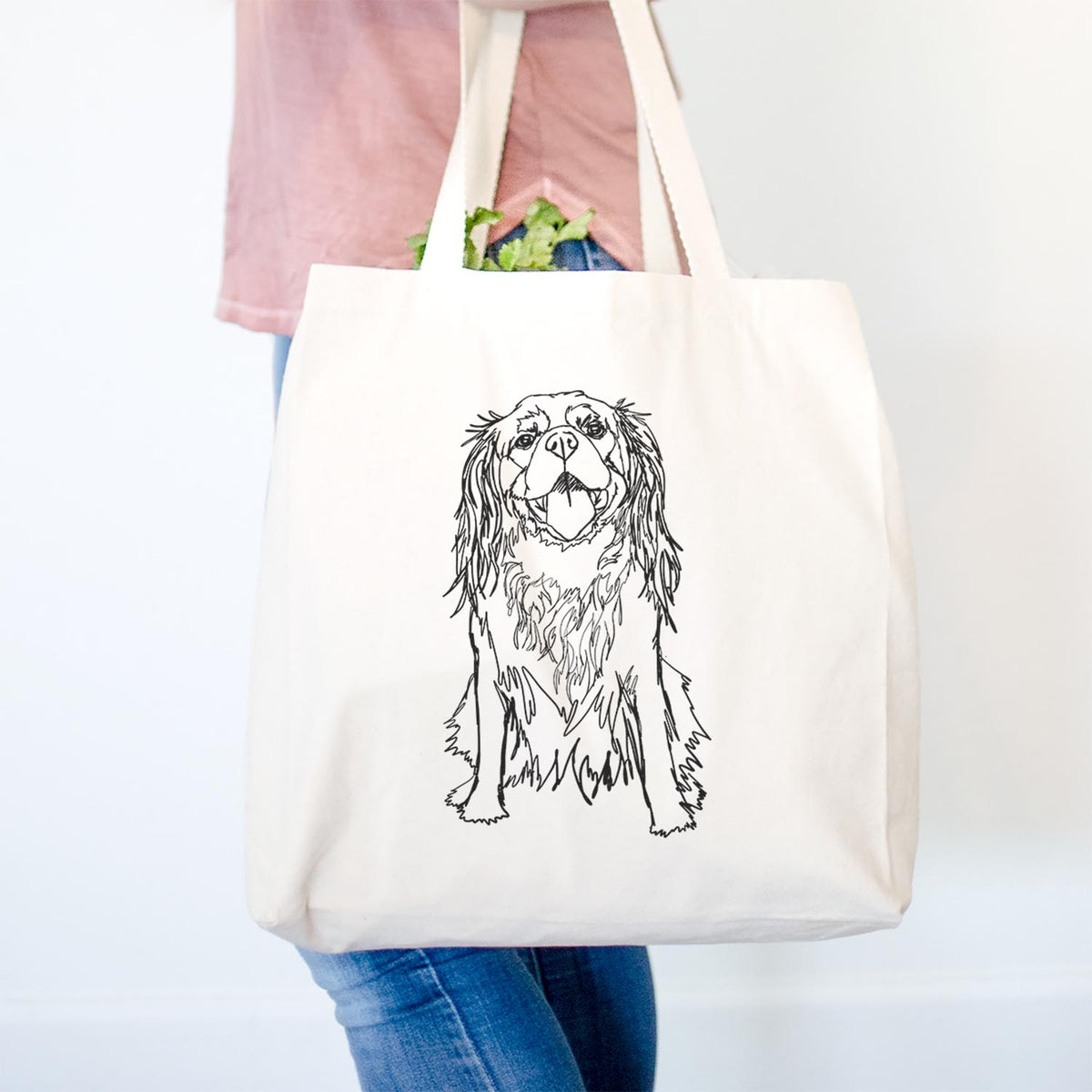 Doodled Roo the Cavalier King Charles Spaniel - Tote Bag