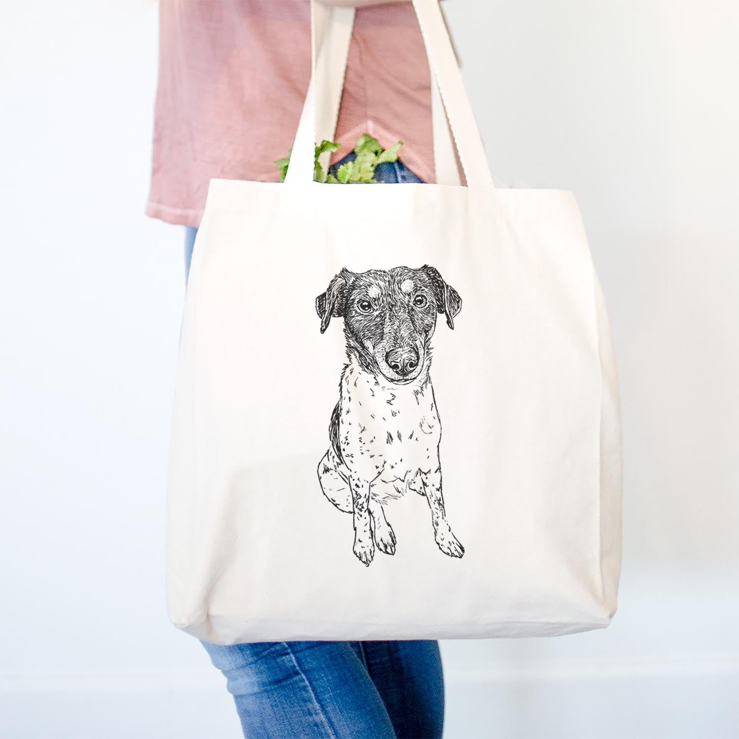 Doodled Rosie the Terrier Mix - Tote Bag