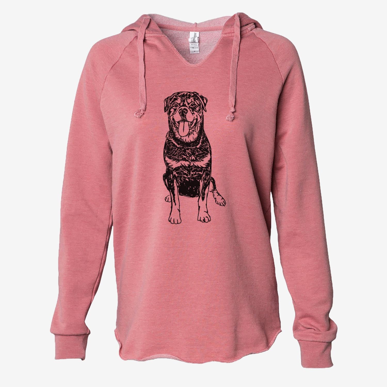 Doodled Rottweiler - Cali Wave Hooded Sweatshirt