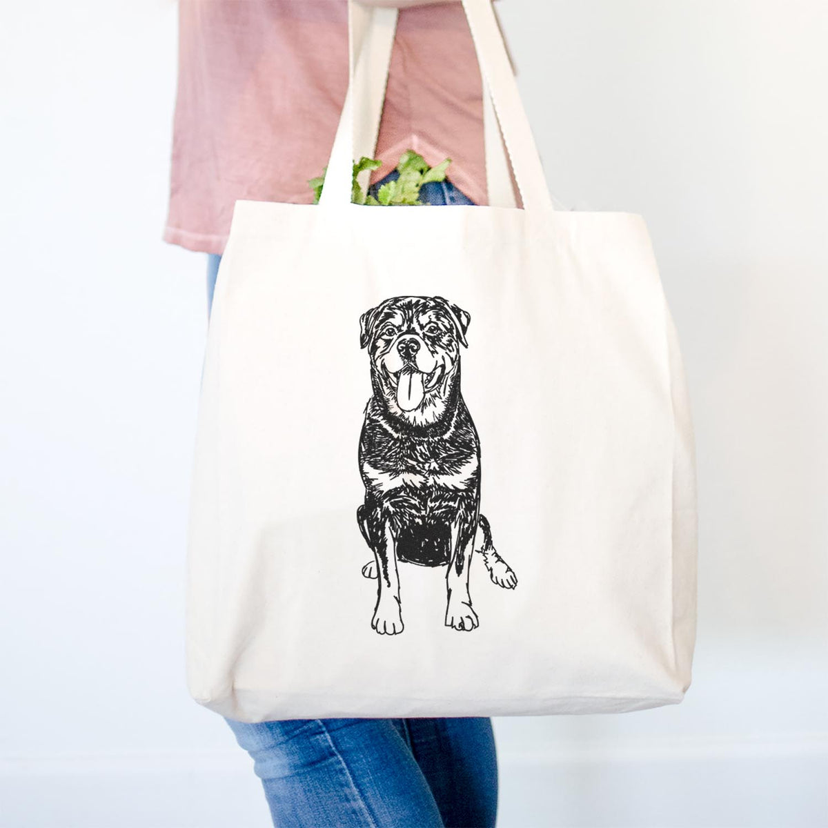 Doodled Rottweiler - Tote Bag