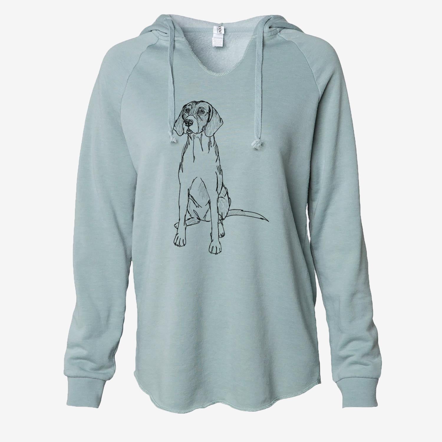 Doodled Rox the American Foxhound - Cali Wave Hooded Sweatshirt