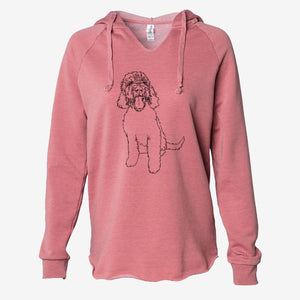 Doodled Ruby the Goldendoodle - Cali Wave Hooded Sweatshirt