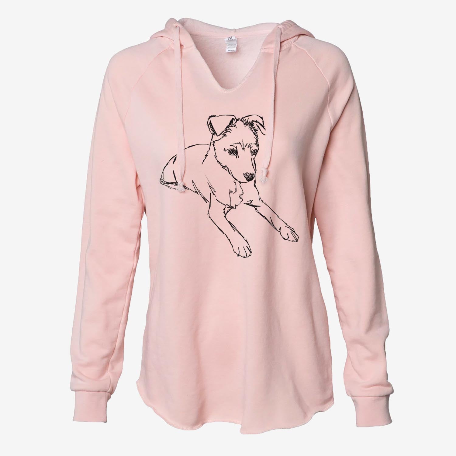 Doodled Rusty the Mixed Breed - Cali Wave Hooded Sweatshirt