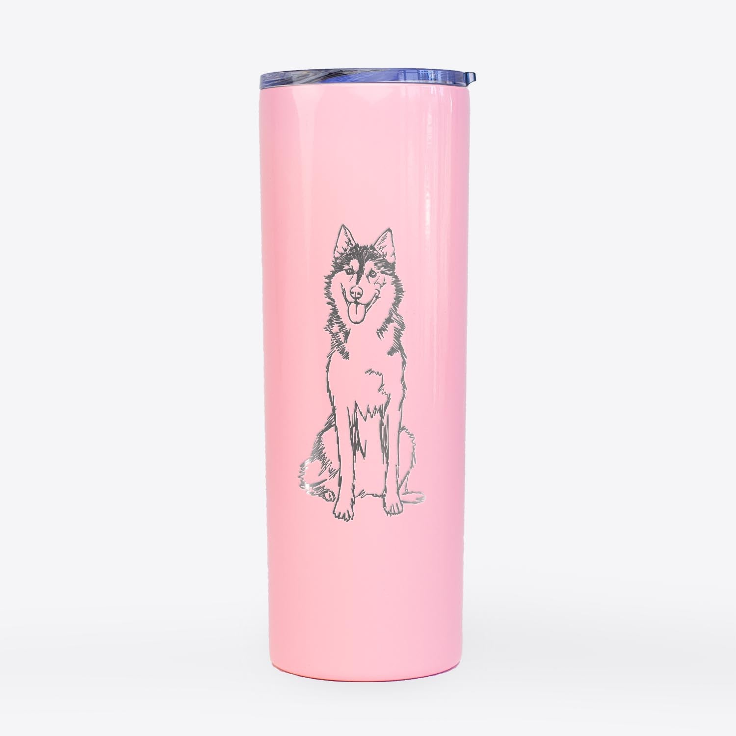 Doodled Siberian Husky - 20oz Skinny Tumbler