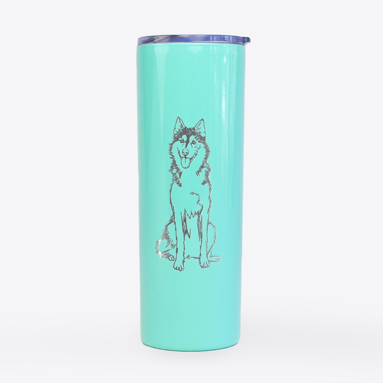 Doodled Siberian Husky - 20oz Skinny Tumbler