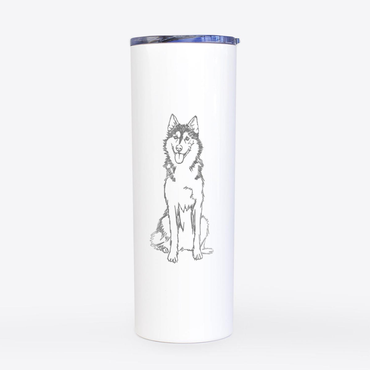 Doodled Siberian Husky - 20oz Skinny Tumbler