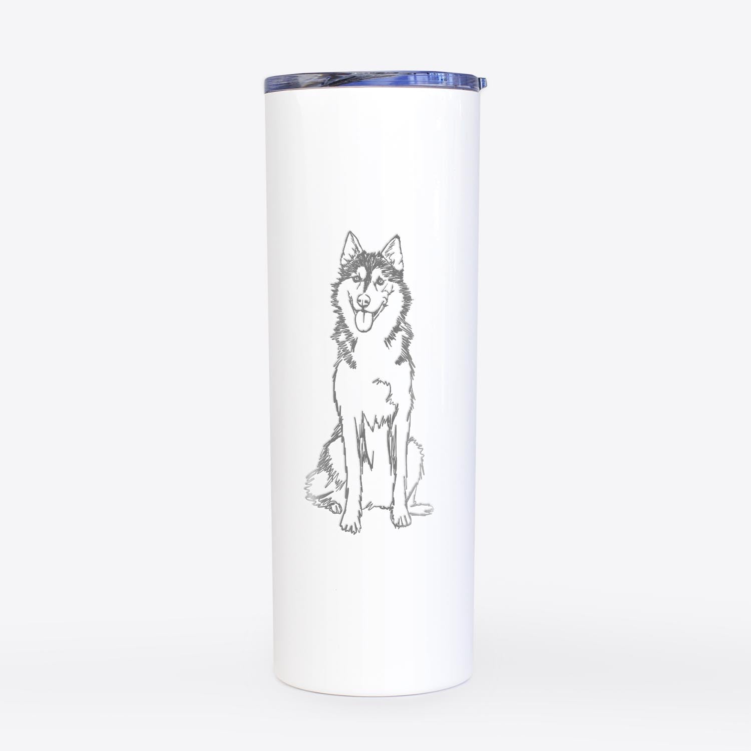 Doodled Siberian Husky - 20oz Skinny Tumbler