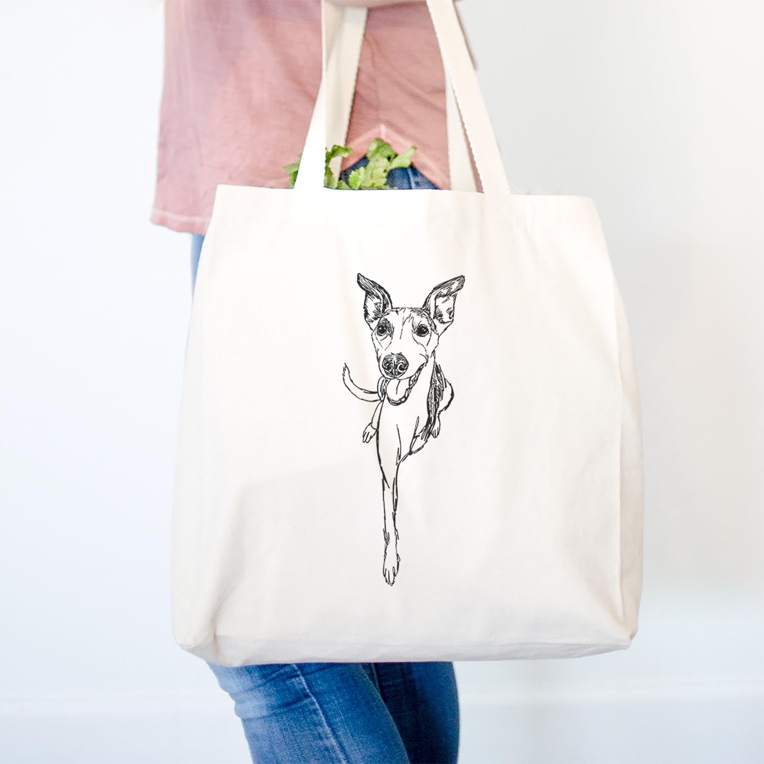 Doodled Sonic the Tripod Whippet - Tote Bag