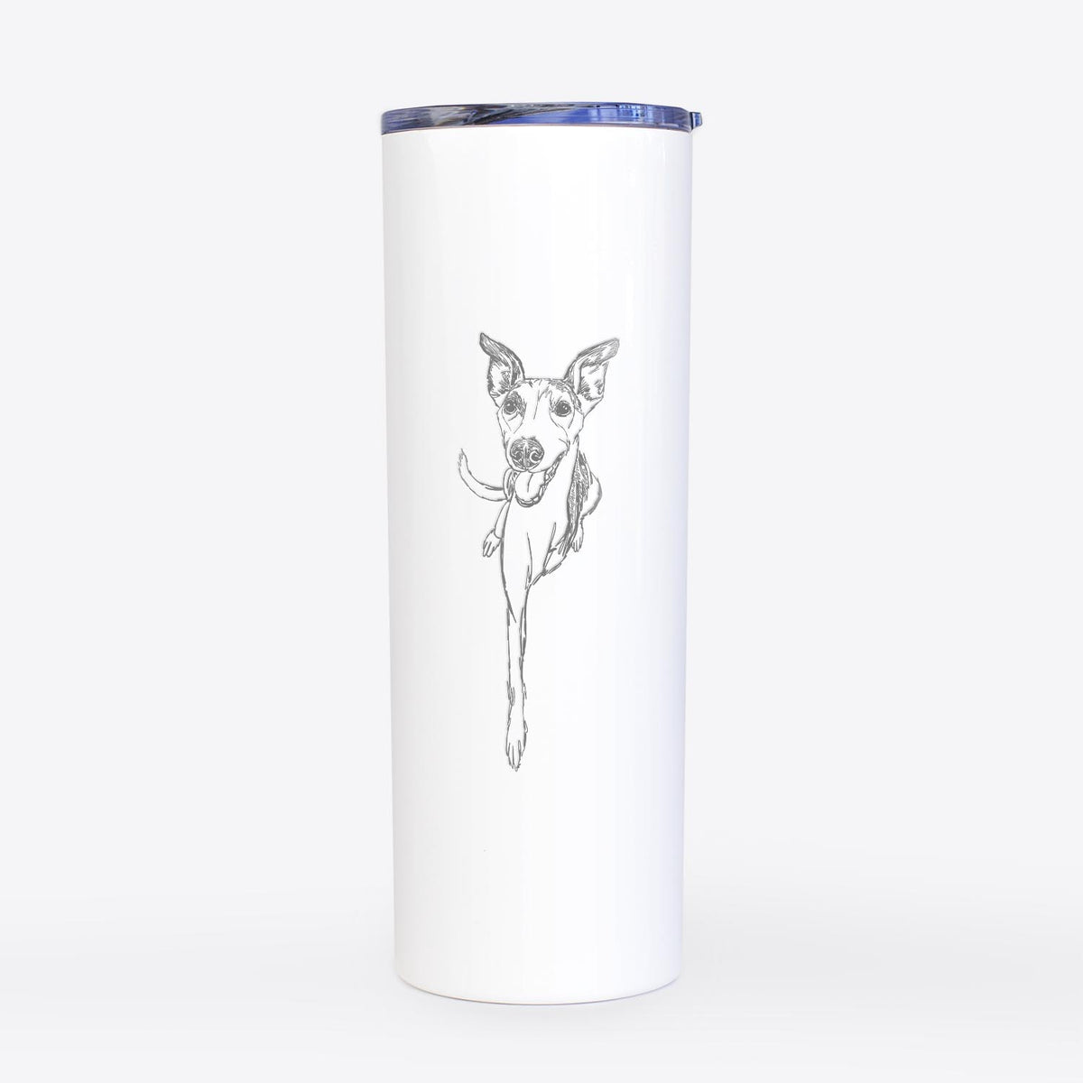 Doodled Sonic the Tripod Whippet - 20oz Skinny Tumbler