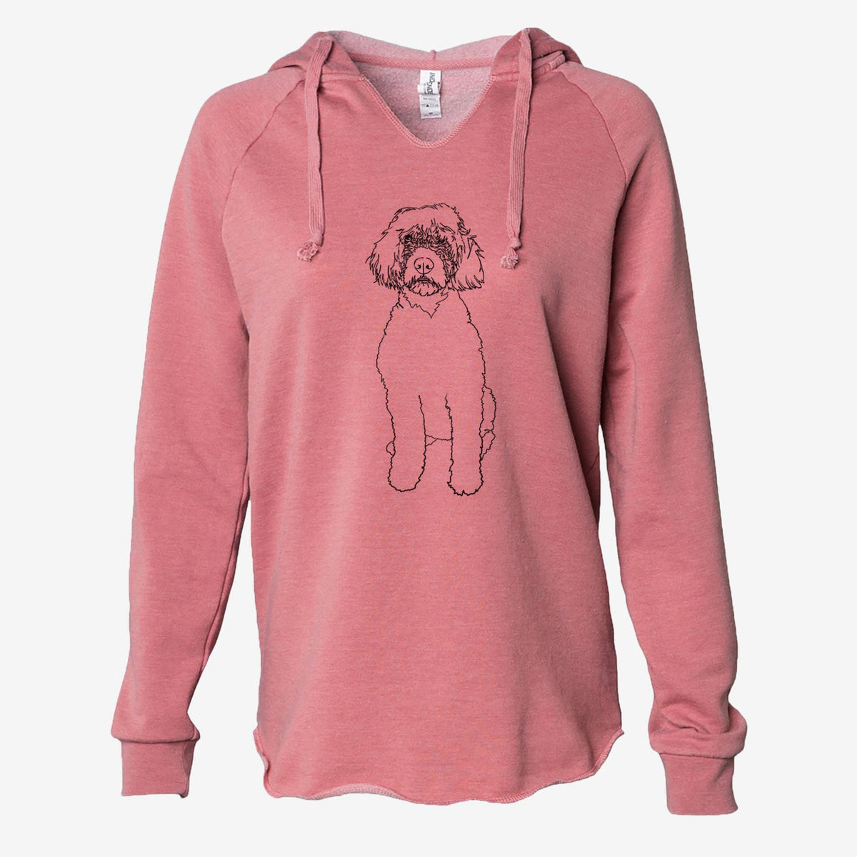 Doodled Sophie the Portuguese Water Dog - Cali Wave Hooded Sweatshirt