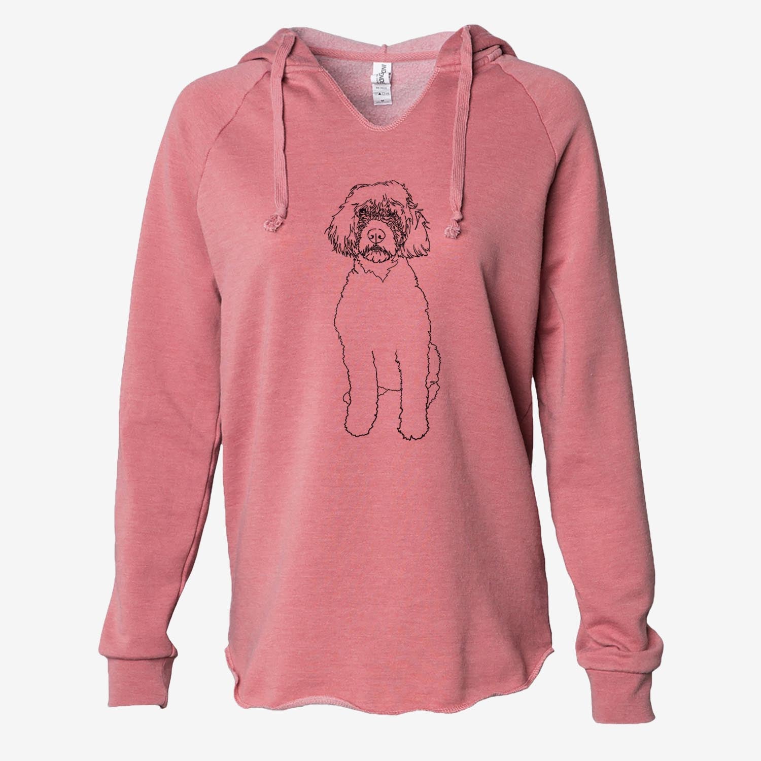 Doodled Sophie the Portuguese Water Dog - Cali Wave Hooded Sweatshirt