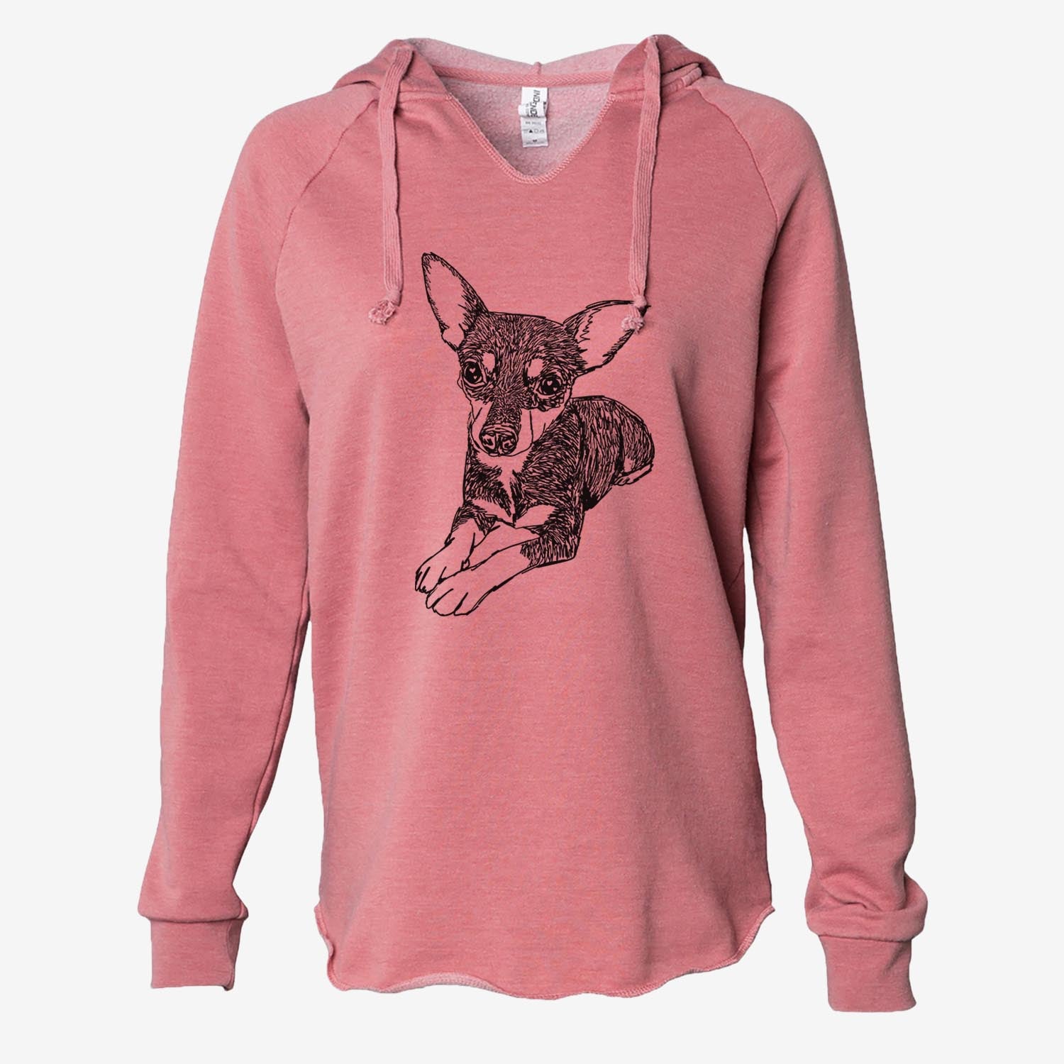 Doodled Sparty the Mixed Breed - Cali Wave Hooded Sweatshirt