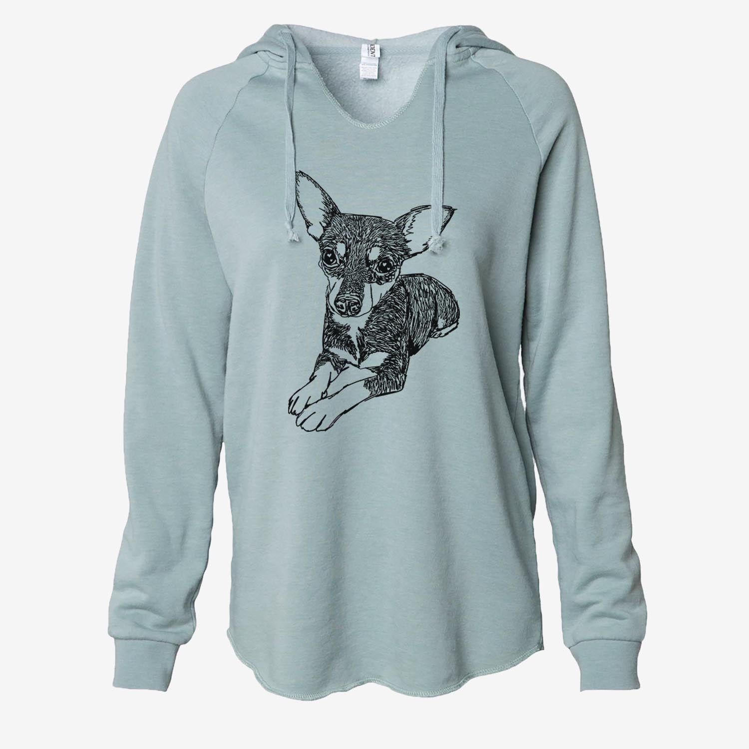 Doodled Sparty the Mixed Breed - Cali Wave Hooded Sweatshirt