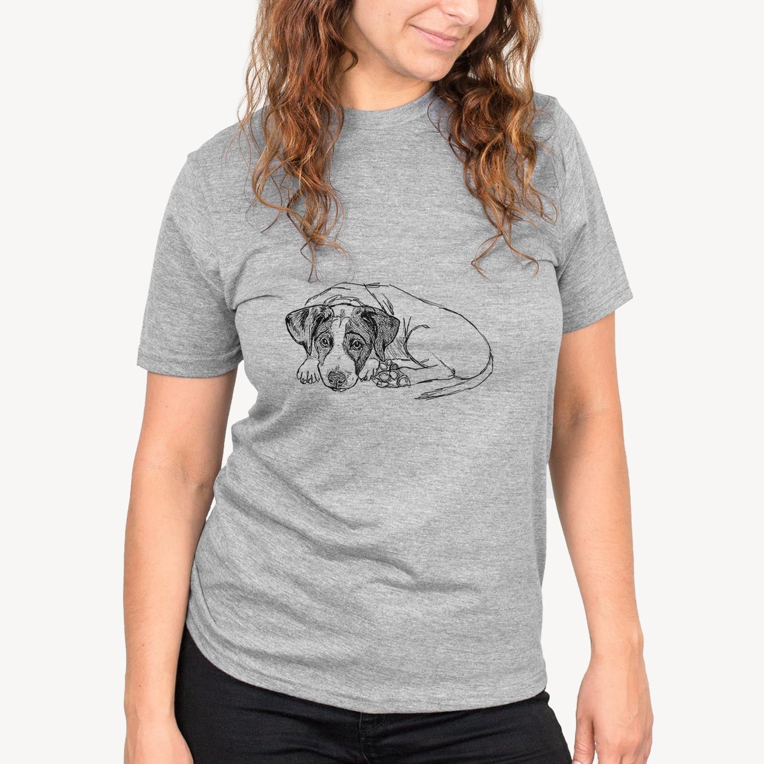 Doodled Stormy the English Pointer Puppy - Unisex Crewneck