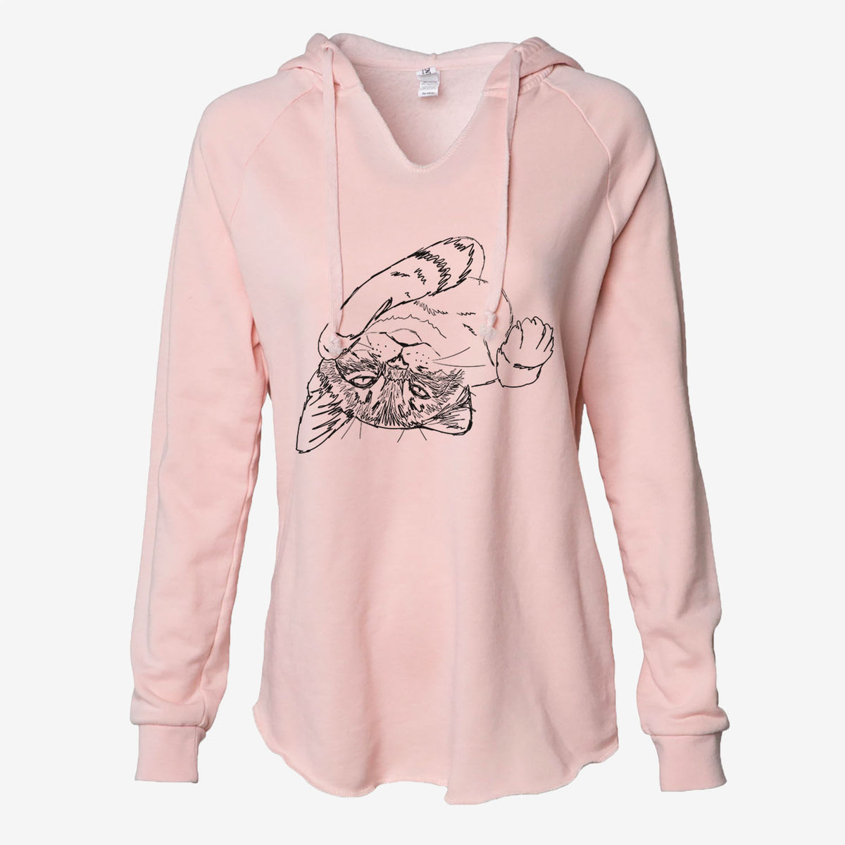 Doodled Tator the Tabby Kitten - Cali Wave Hooded Sweatshirt