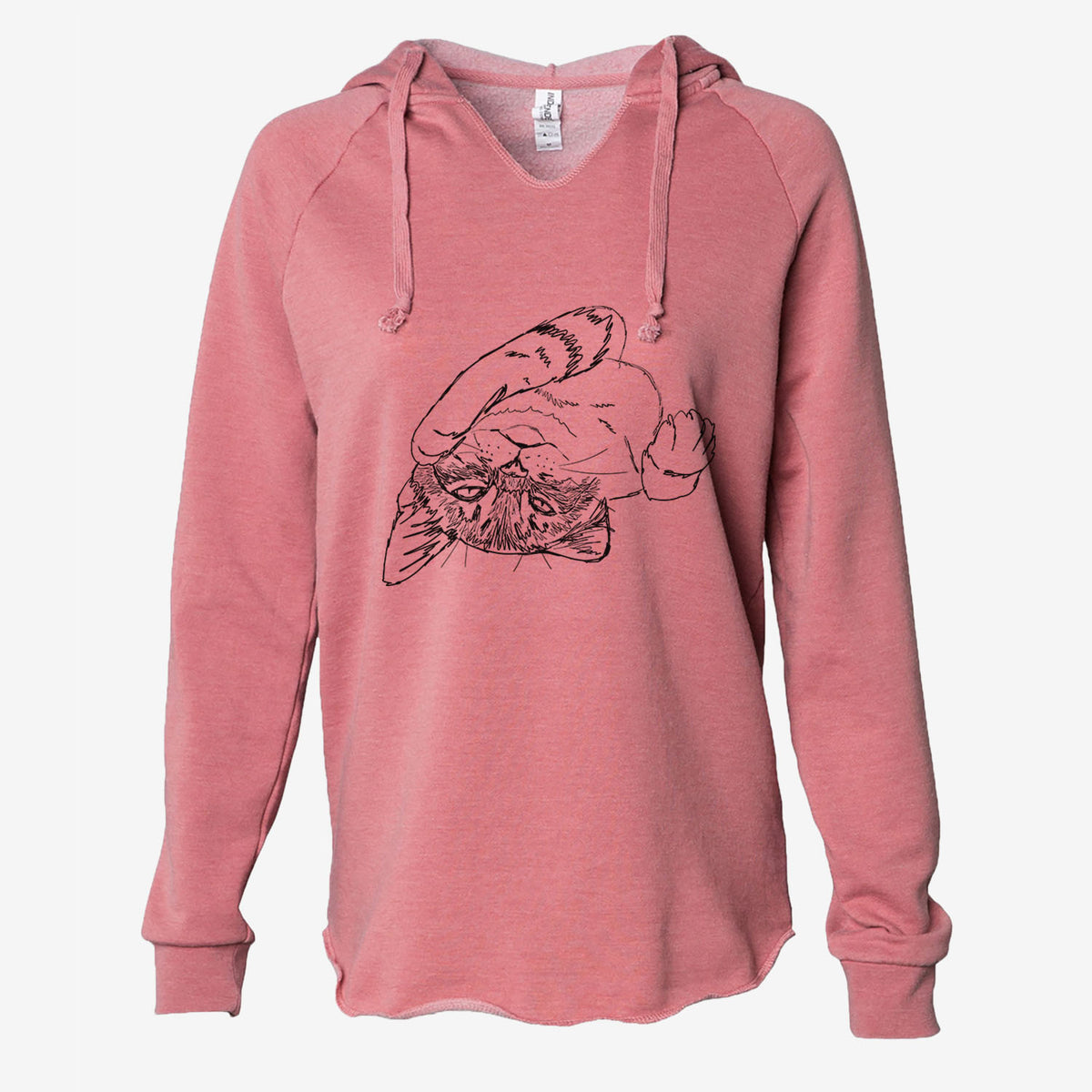 Doodled Tator the Tabby Kitten - Cali Wave Hooded Sweatshirt