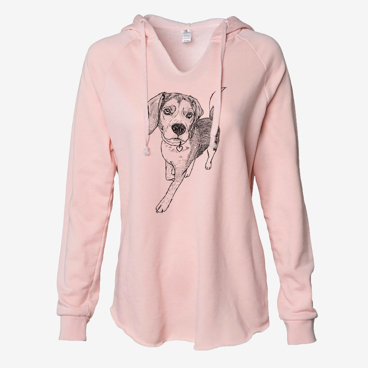 Doodled TuckFinn the Beagle - Cali Wave Hooded Sweatshirt