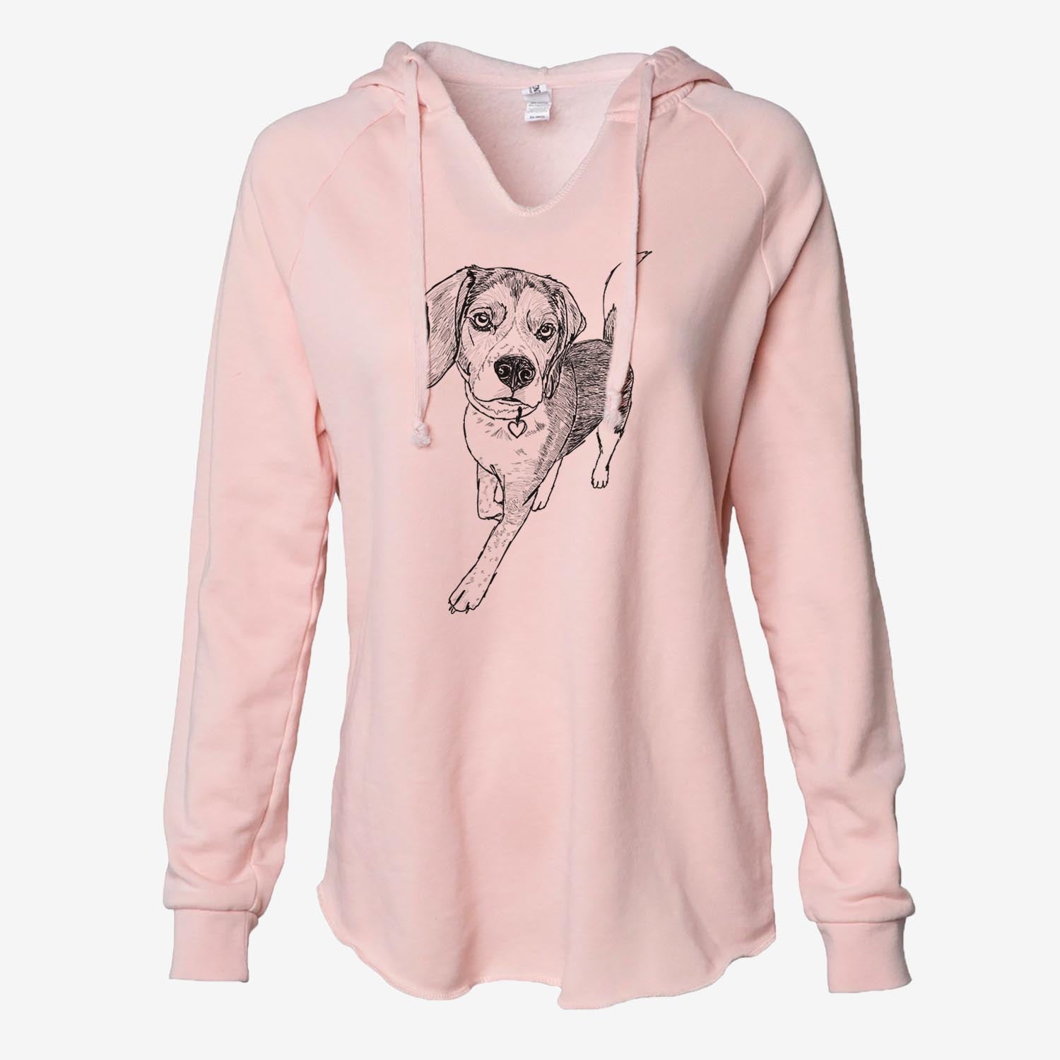 Doodled TuckFinn the Beagle - Cali Wave Hooded Sweatshirt