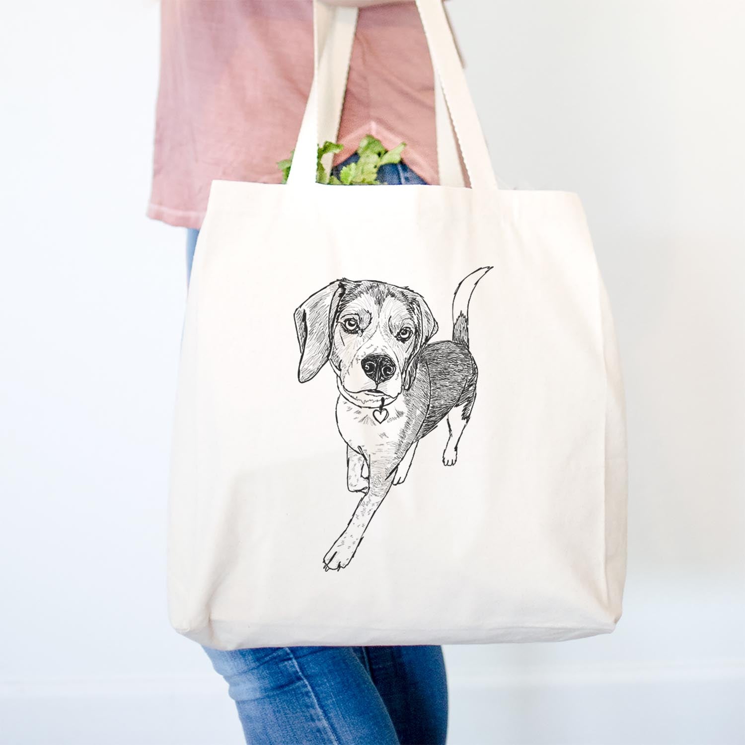 Doodled TuckFinn the Beagle - Tote Bag