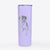 Doodled Tucker the Border Collie Pitbull Mix - 20oz Skinny Tumbler