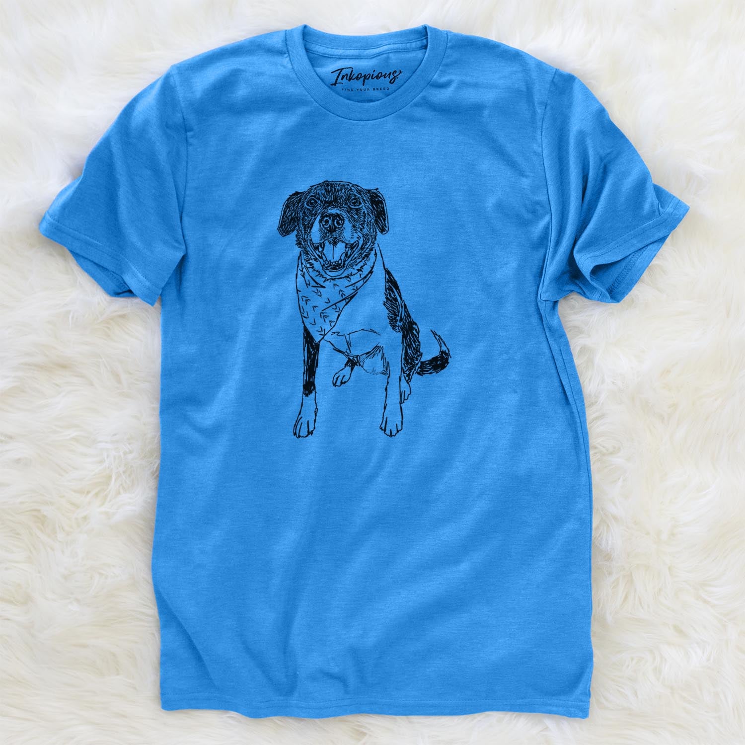 Doodled Tucker the Border Collie Pitbull Mix - Unisex Crewneck