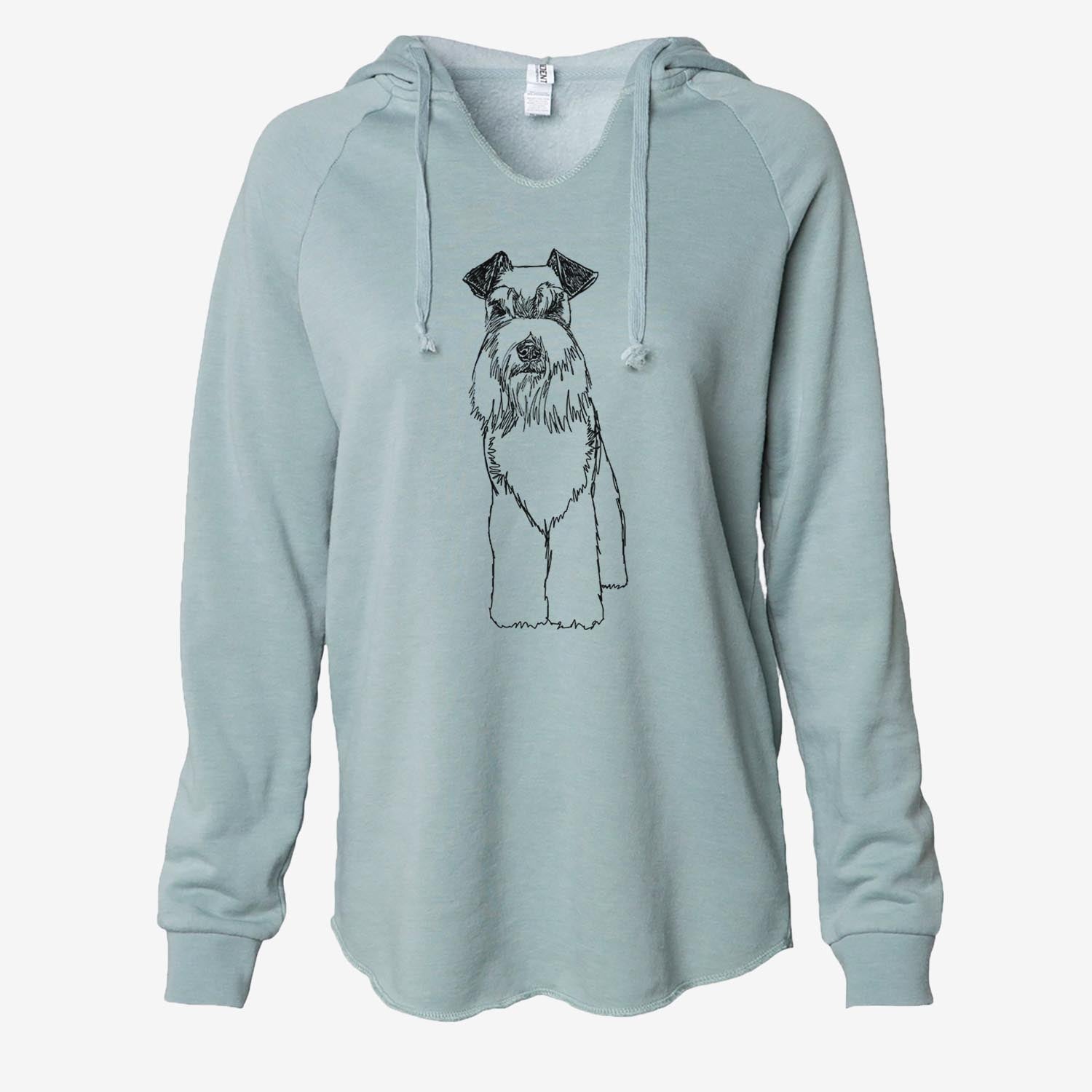 Doodled Wilco the Standard Schnauzer - Cali Wave Hooded Sweatshirt