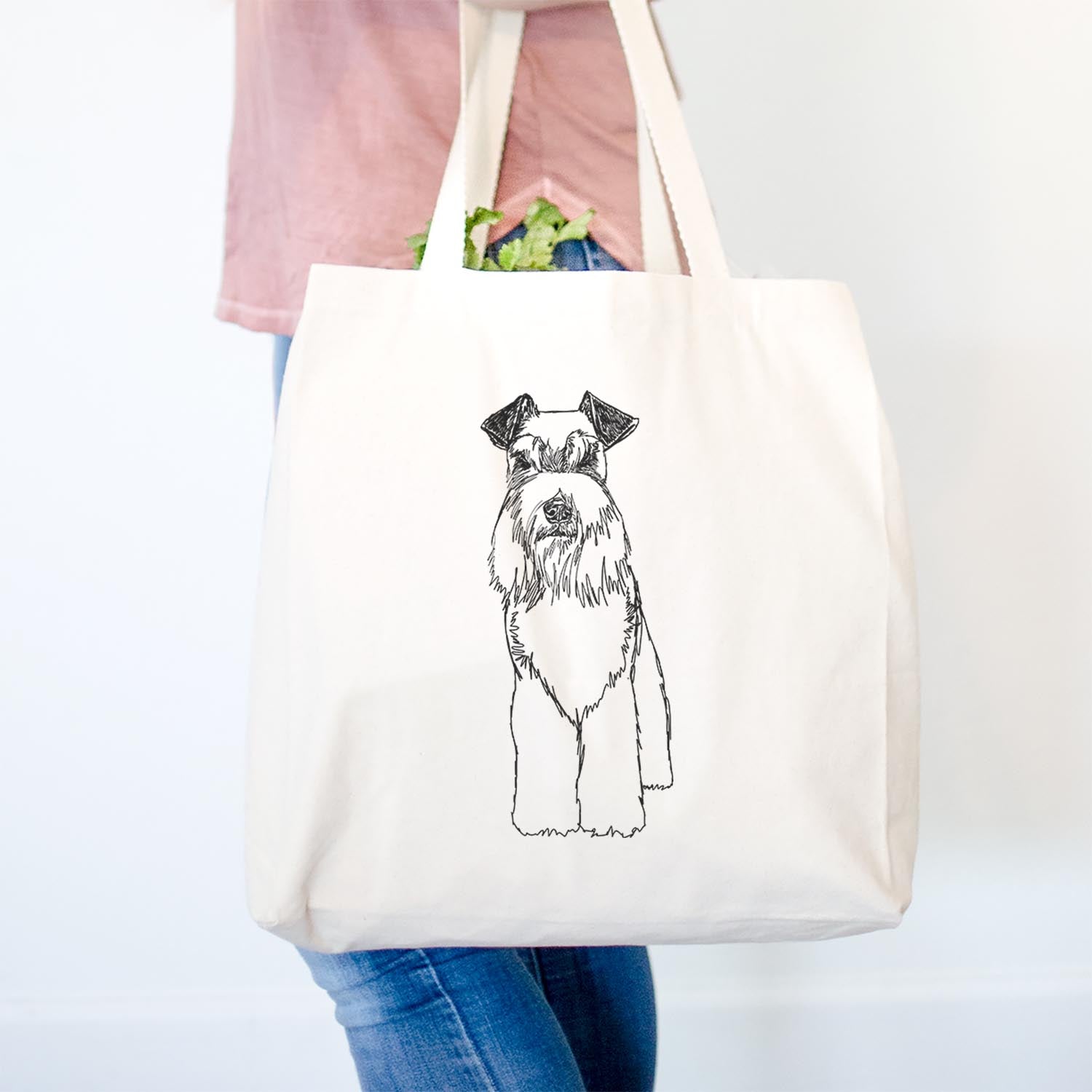 Doodled Wilco the Standard Schnauzer - Tote Bag