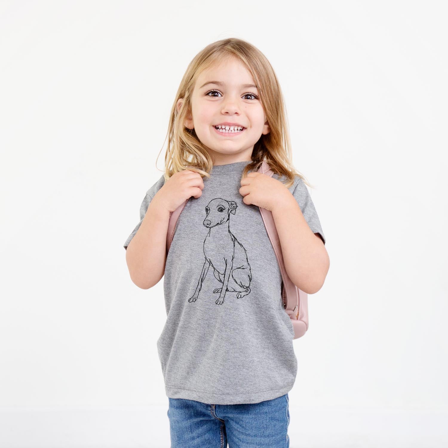 Doodled Winston the Italian Greyhound Puppy - Kids/Youth/Toddler Shirt